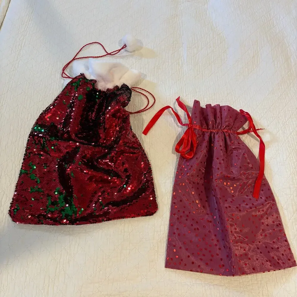 JMLE LLC & No Brand Christmas Holiday Reusable Drawstring Gift Bags/Santa Sacks